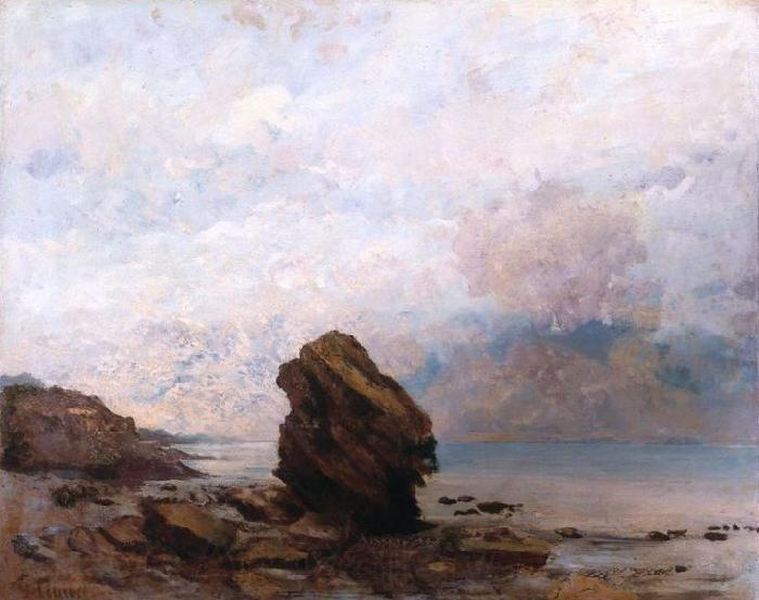 Gustave Courbet Isolated Rock (Le Rocher isolx) Norge oil painting art